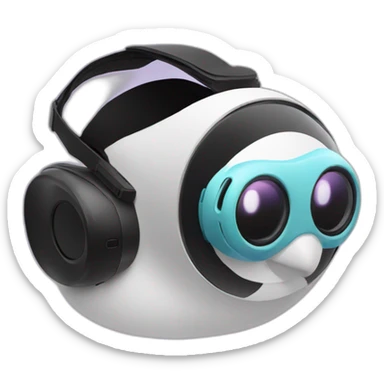 vr headset pinguin sticker