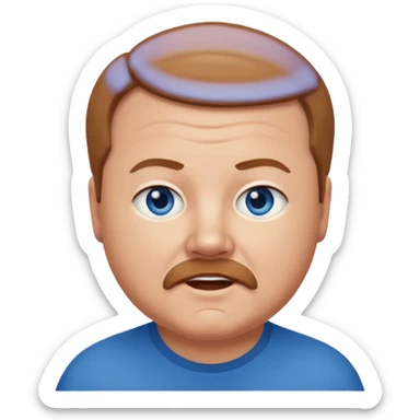 Kyle Gass with blue eyes, light brown hair sticker