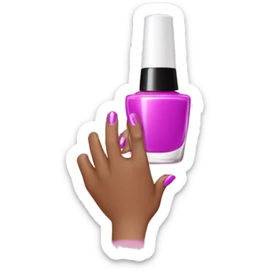 Sassy hand with nail polish  sticker