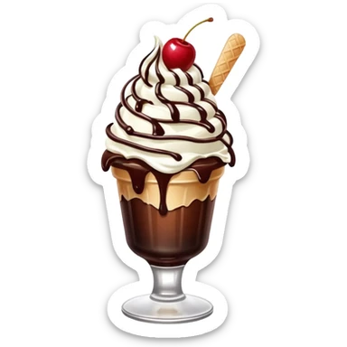 Ice cream sundae sticker