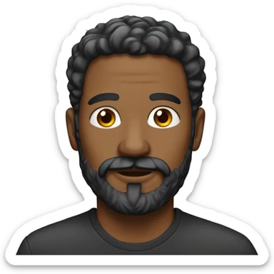 Realistic man with facial hair sticker