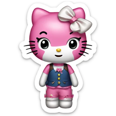 Hello kitty with bow sticker