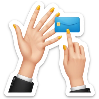 Uñas y negocio sticker