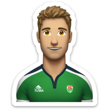 Rugby line out players sticker