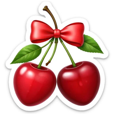 Cherry's with a bow sticker