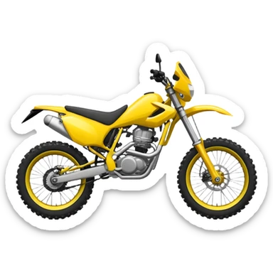 yellow enduro bike sticker