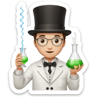 magician and scientist sticker