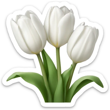 white tulips sticker