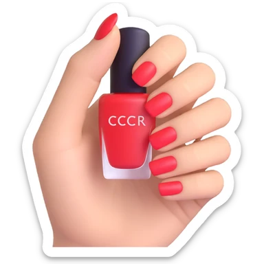 Nail with manicure sticker