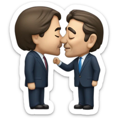 jose maria aznar kissing mariano rajoy sticker
