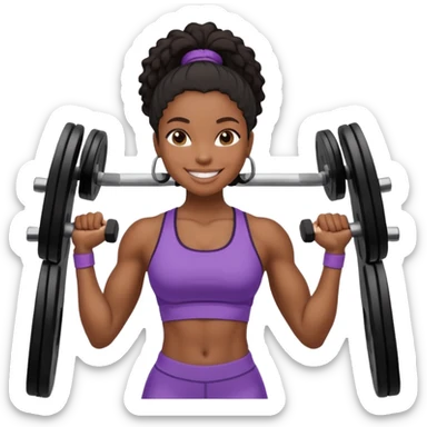 Black gym girl sticker