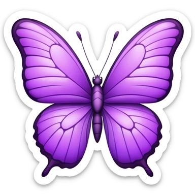 Purple butterfly sticker