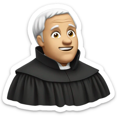 Martin Luther doing his own face slap  sticker