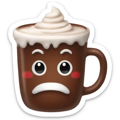 hot chocolate in a christmas mug sticker