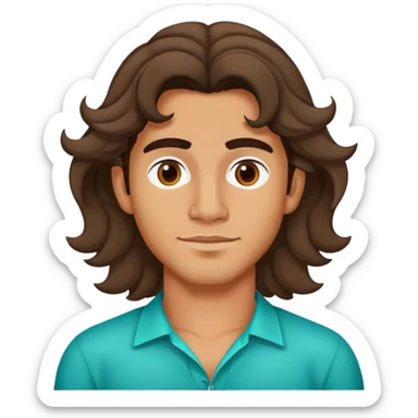 A Mexican young man from Cancun Mexico with mid-length wavey Hair sticker