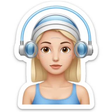 woman doing ozone therapy sticker