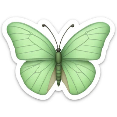 Sage green butterfly sticker