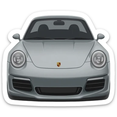 Porche in gray color sticker