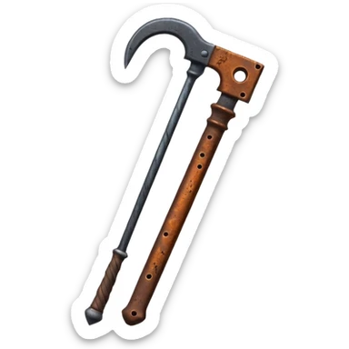 broken sword with handle, fantasy style, minimal black emoji” sticker