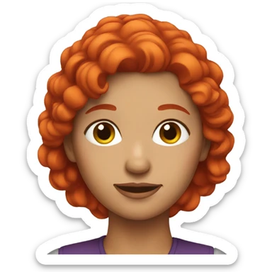 Red headed woman idk sticker