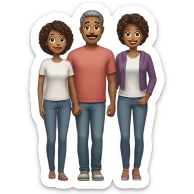 Father Mother Son Daughter sticker