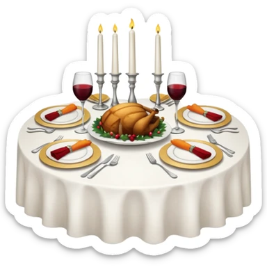 festive dinner sticker