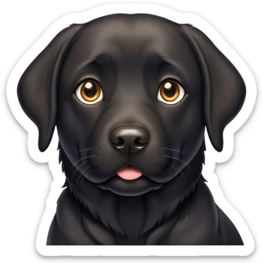 A black lab dog sticker