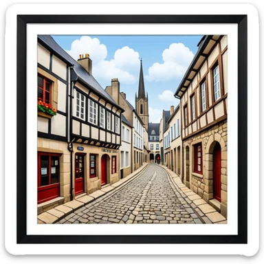 quimper brittany realistic sticker