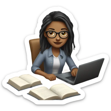 A girl leaching named Ava sticker