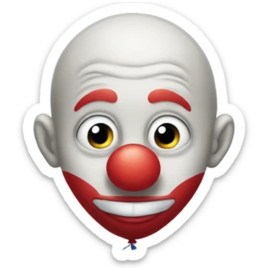 clown wtf balloon sticker