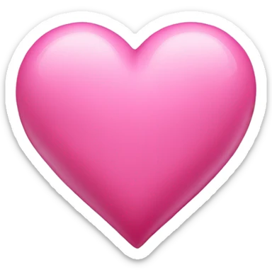 Pink heart with rebon sticker