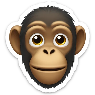 A monkey covering its mouth sticker