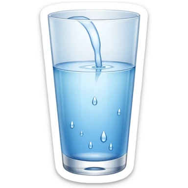glass of water sticker