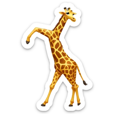 a dancing giraffe sticker