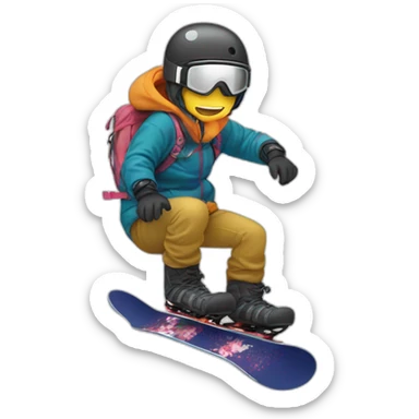 Snowboard in japan sticker