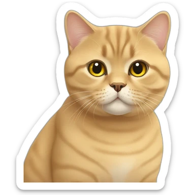 golden british shorthair sticker