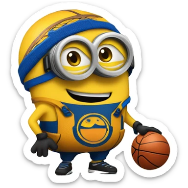 minions basketball milwaukee sticker