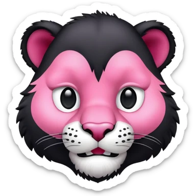 Pink panther turning black  sticker