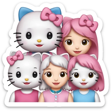 Hello Kitty. Avec ses ami sticker