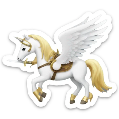 pegasus with a sword sticker