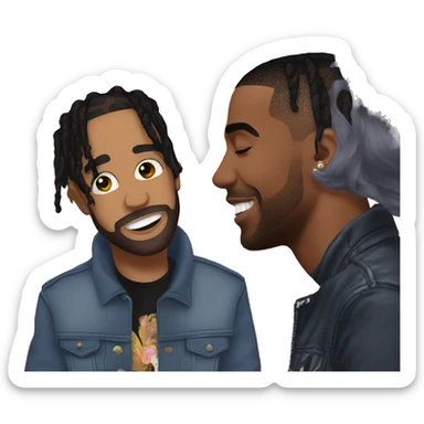 Drake and travis Scott love sticker