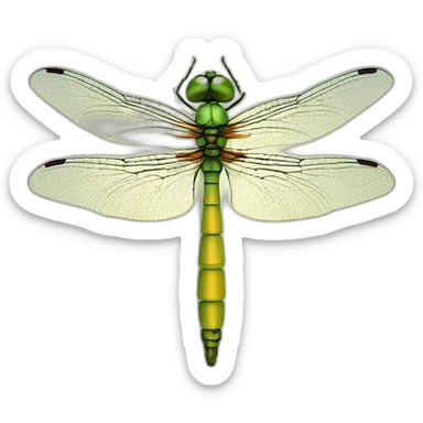 dragonfly, soya, candle  sticker