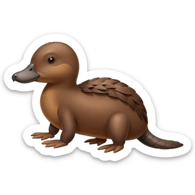 Platypus whit castor tail sticker