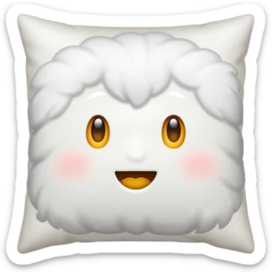 pillow white, no face sticker