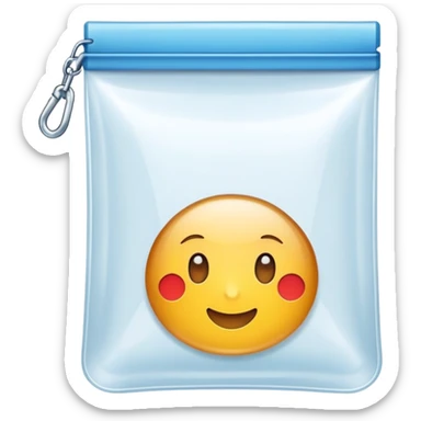 minimalist empty ziplock bag sticker