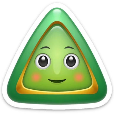 triangulo hacia arriba verde sticker