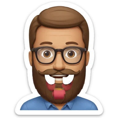 HOMME LONGUE BARBE LUNETTE sticker