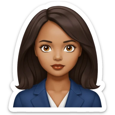 Sharon Leal with long dark brown hair sticker