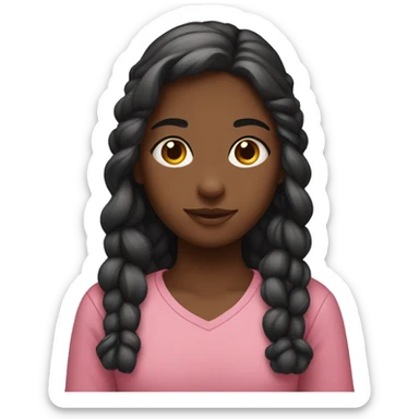 Girl holding bringal sticker