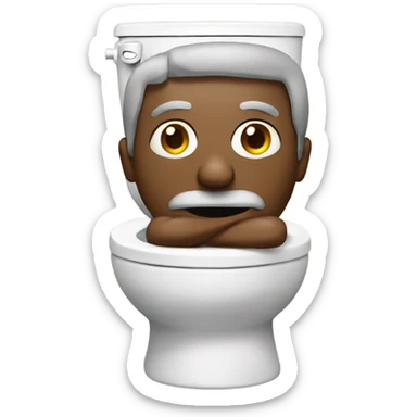 Man on a toilet sticker